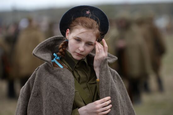 Military-historical reenactment in Yekaterinburg