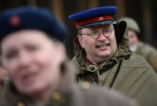 Military-historical reenactment in Yekaterinburg