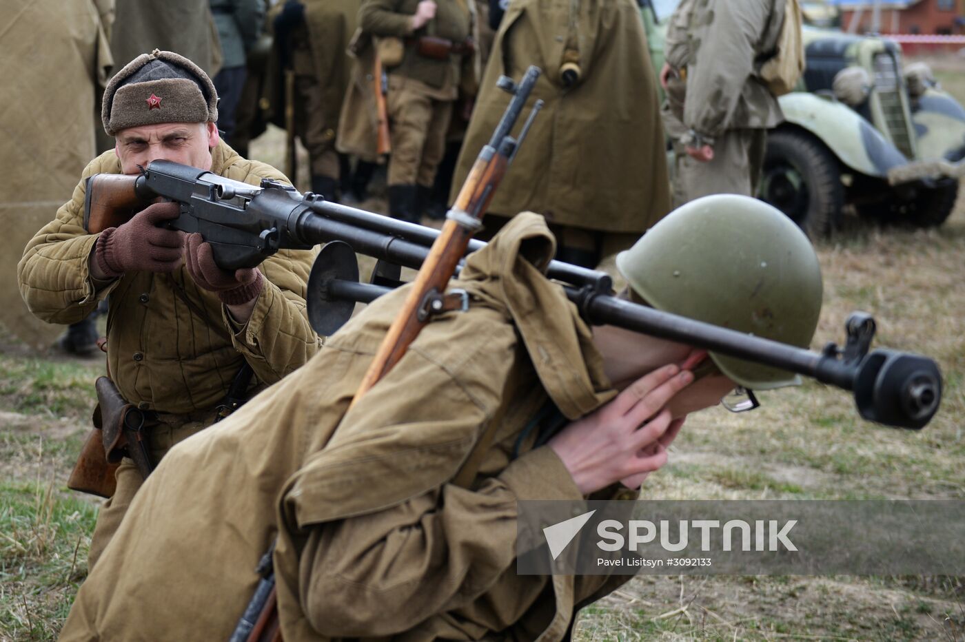 Military-historical reenactment in Yekaterinburg