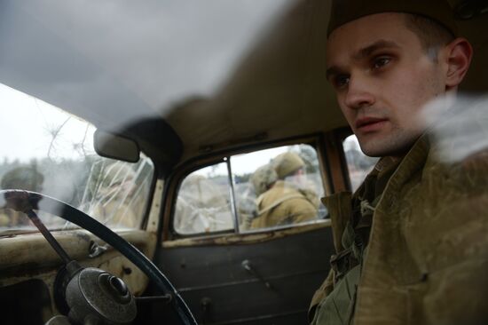 Military-historical reenactment in Yekaterinburg