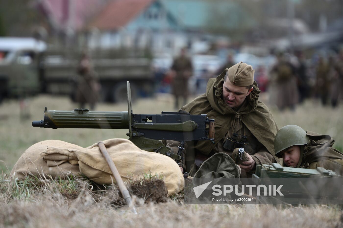 Military-historical reenactment in Yekaterinburg