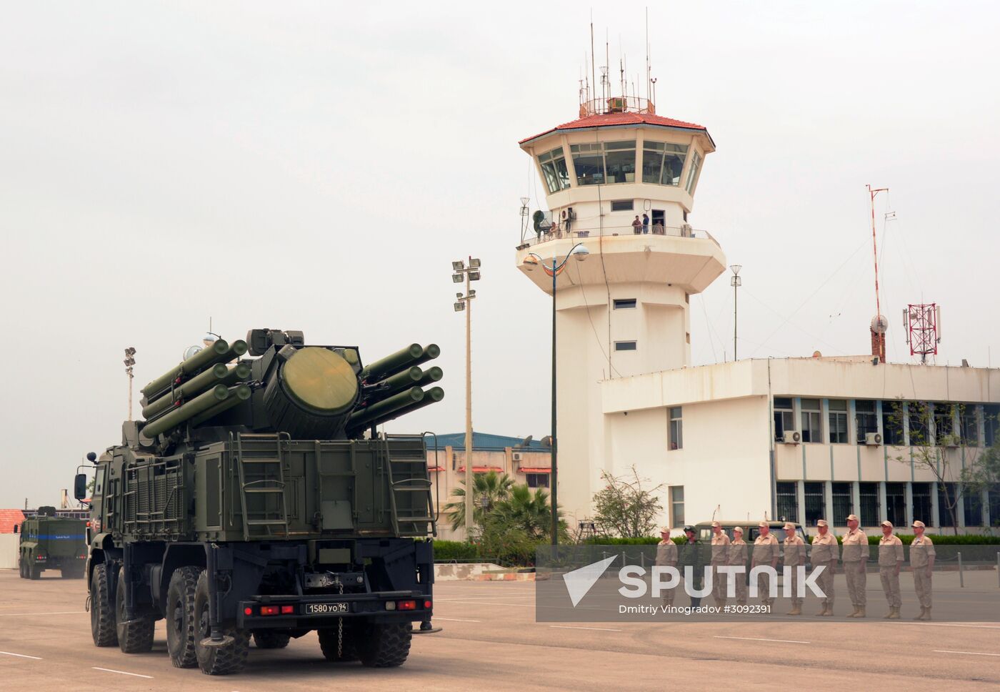 Victory Day parade rehearsal at Hmeimim air field in Syria