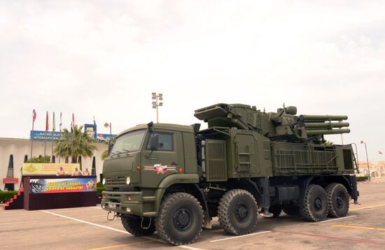 Victory Day parade rehearsal at Hmeimim air field in Syria