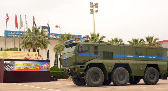 Victory Day parade rehearsal at Hmeimim air field in Syria