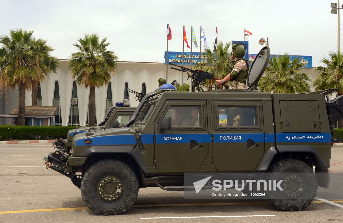 Victory Day parade rehearsal at Hmeimim air field in Syria