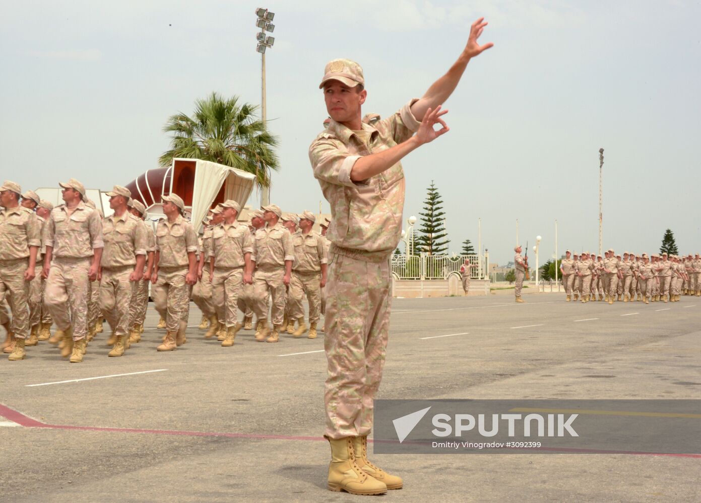 Victory Day parade rehearsal at Hmeimim air field in Syria