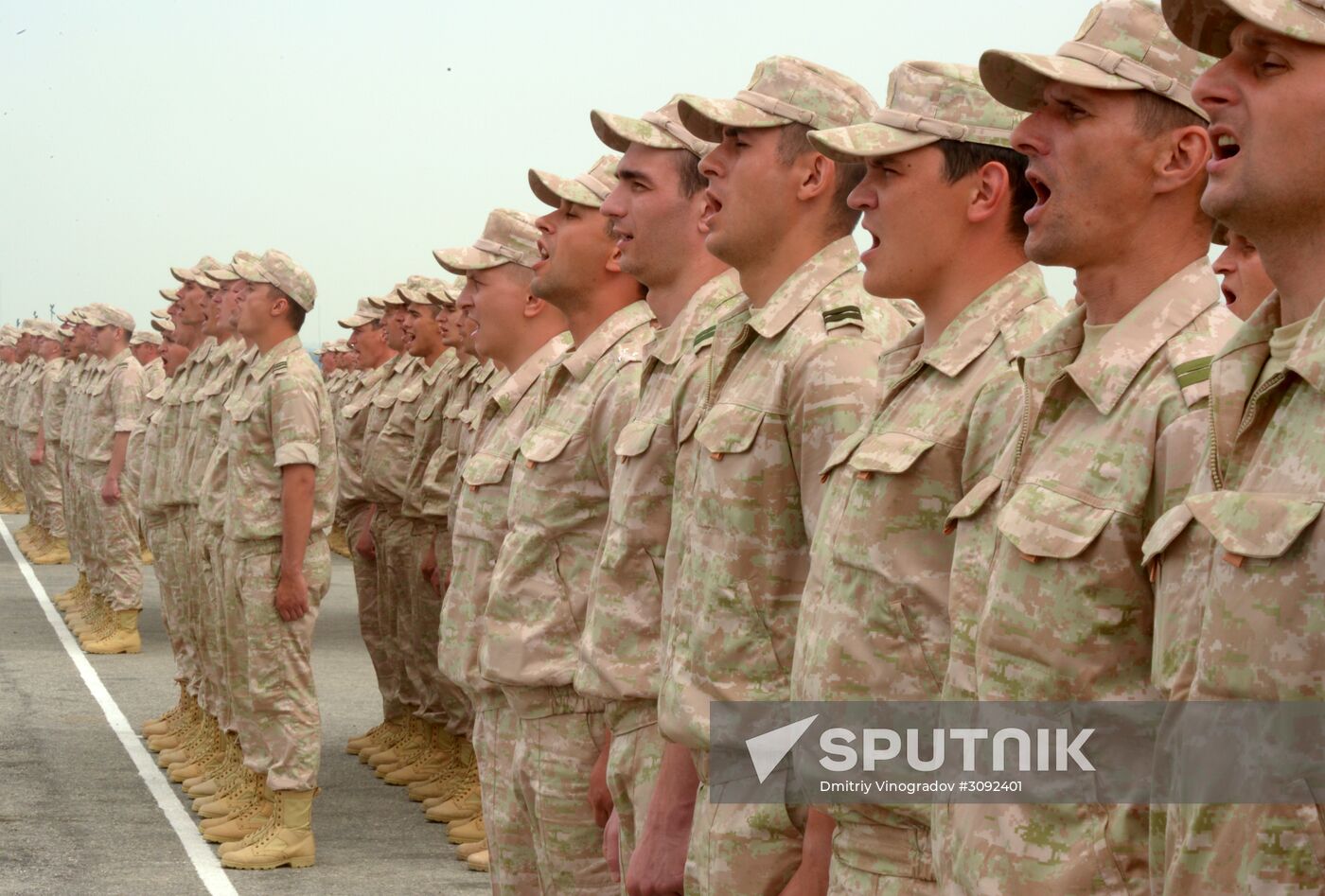 Victory Day parade rehearsal at Hmeimim air field in Syria