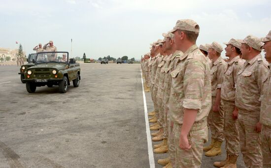 Victory Day parade rehearsal at Hmeimim air field in Syria