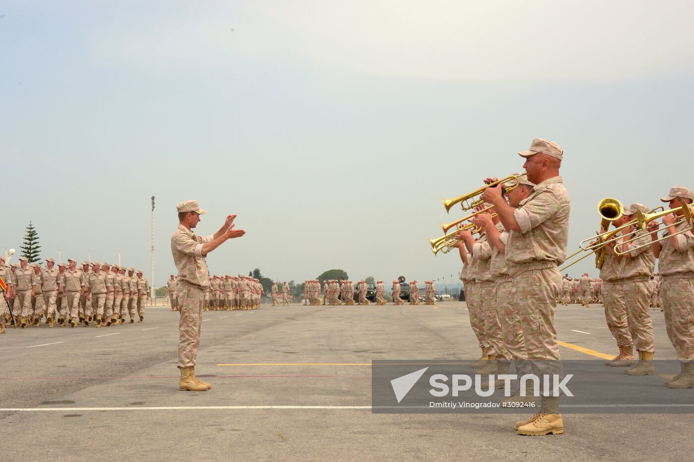 Victory Day parade rehearsal at Hmeimim air field in Syria