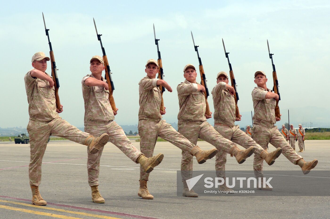 Victory Day parade rehearsal at Hmeimim air field in Syria