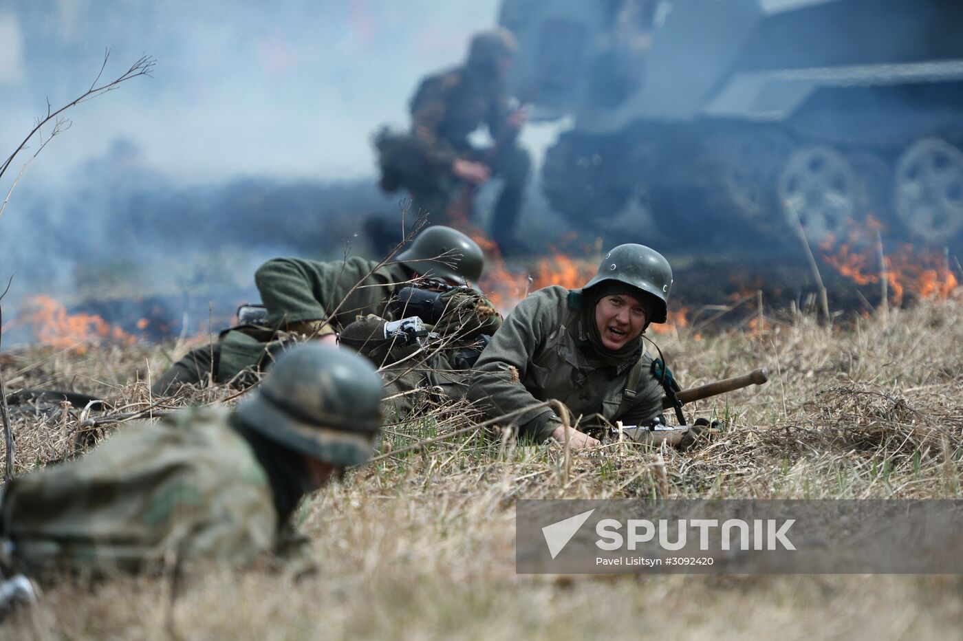 Military-historical reenactment in Yekaterinburg
