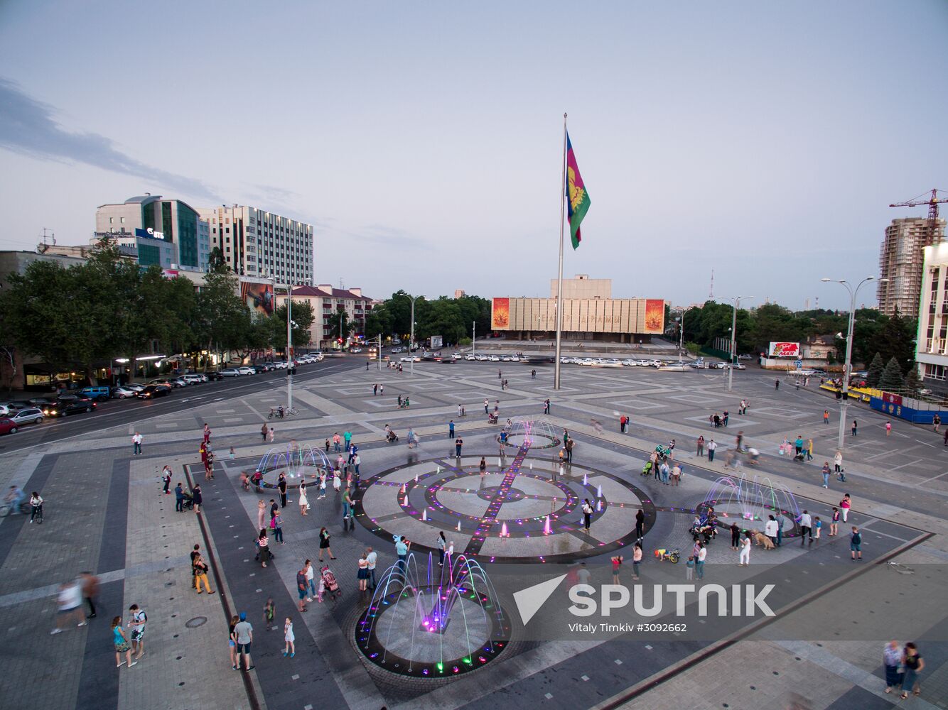 Fountains open in Krasnodar