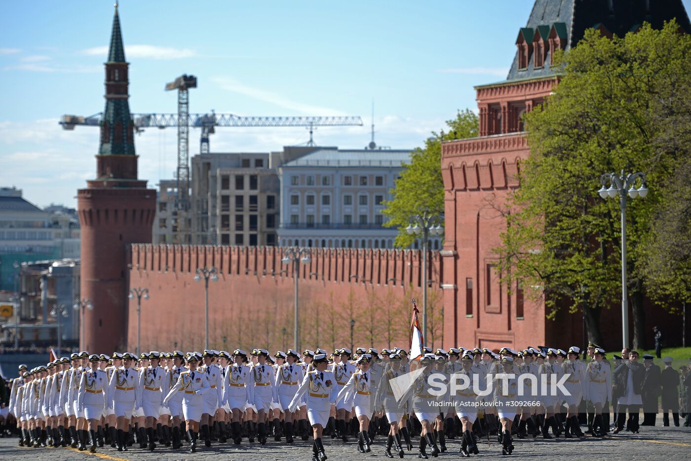 Dress rehearsal of military parade marking 72nd anniversary of Victory in Great Patriotic War