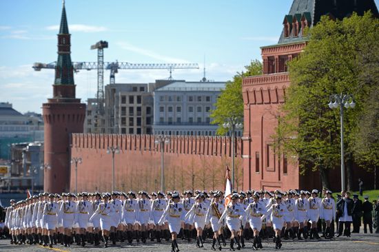 Dress rehearsal of military parade marking 72nd anniversary of Victory in Great Patriotic War