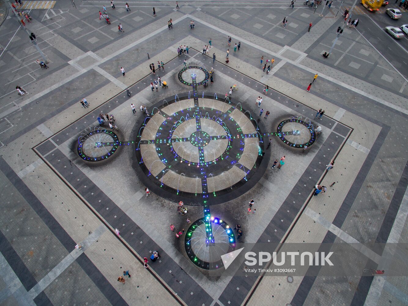 Fountains open in Krasnodar