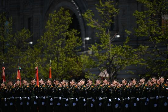 Dress rehearsal of military parade marking 72nd anniversary of Victory in Great Patriotic War