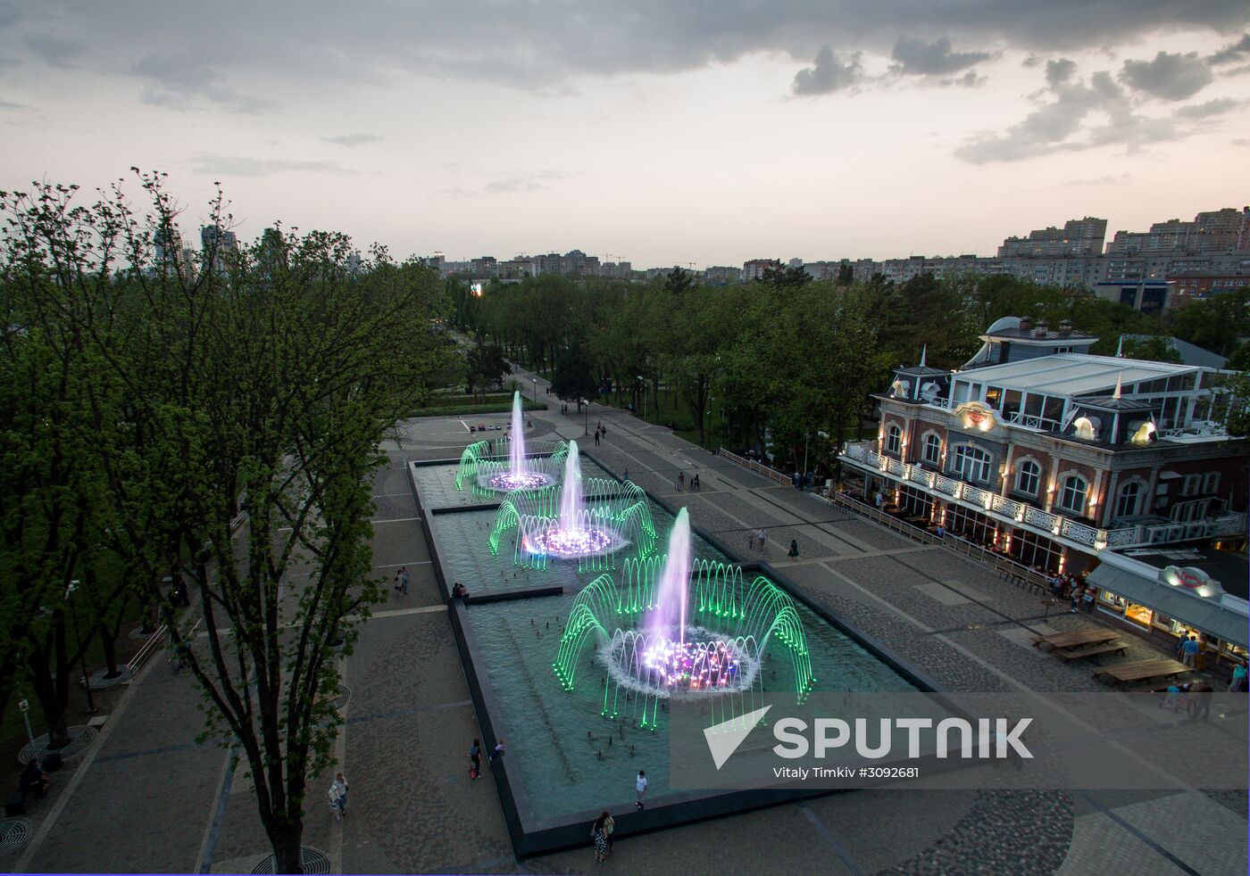Fountains open in Krasnodar