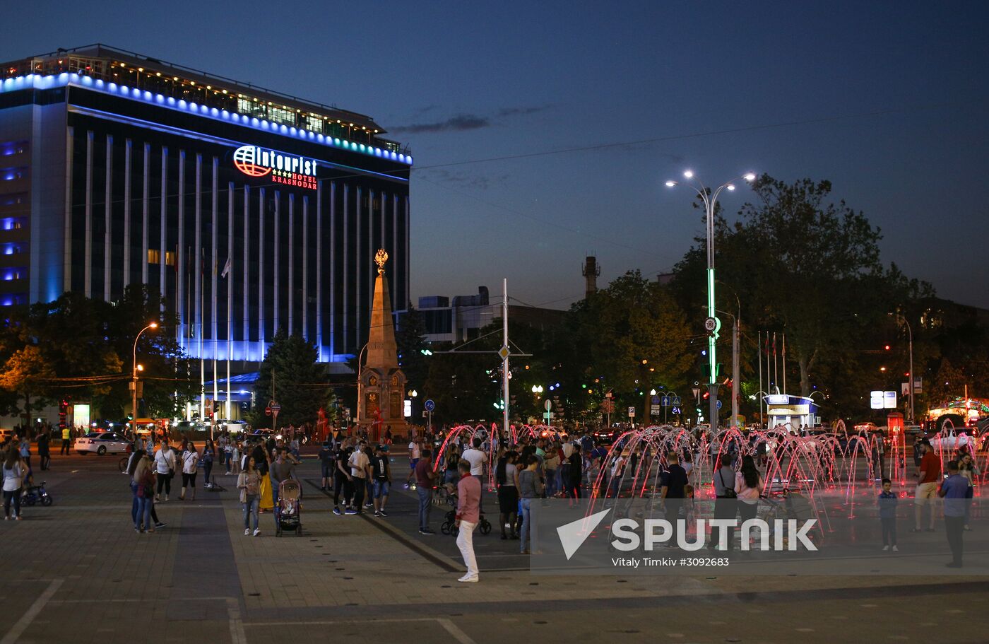 Fountains open in Krasnodar