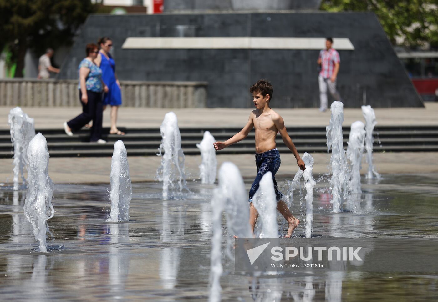 Fountains open in Krasnodar
