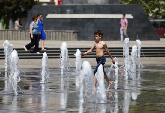 Fountains open in Krasnodar