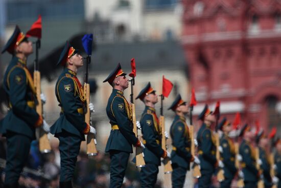 Dress rehearsal of military parade marking 72nd anniversary of Victory in Great Patriotic War