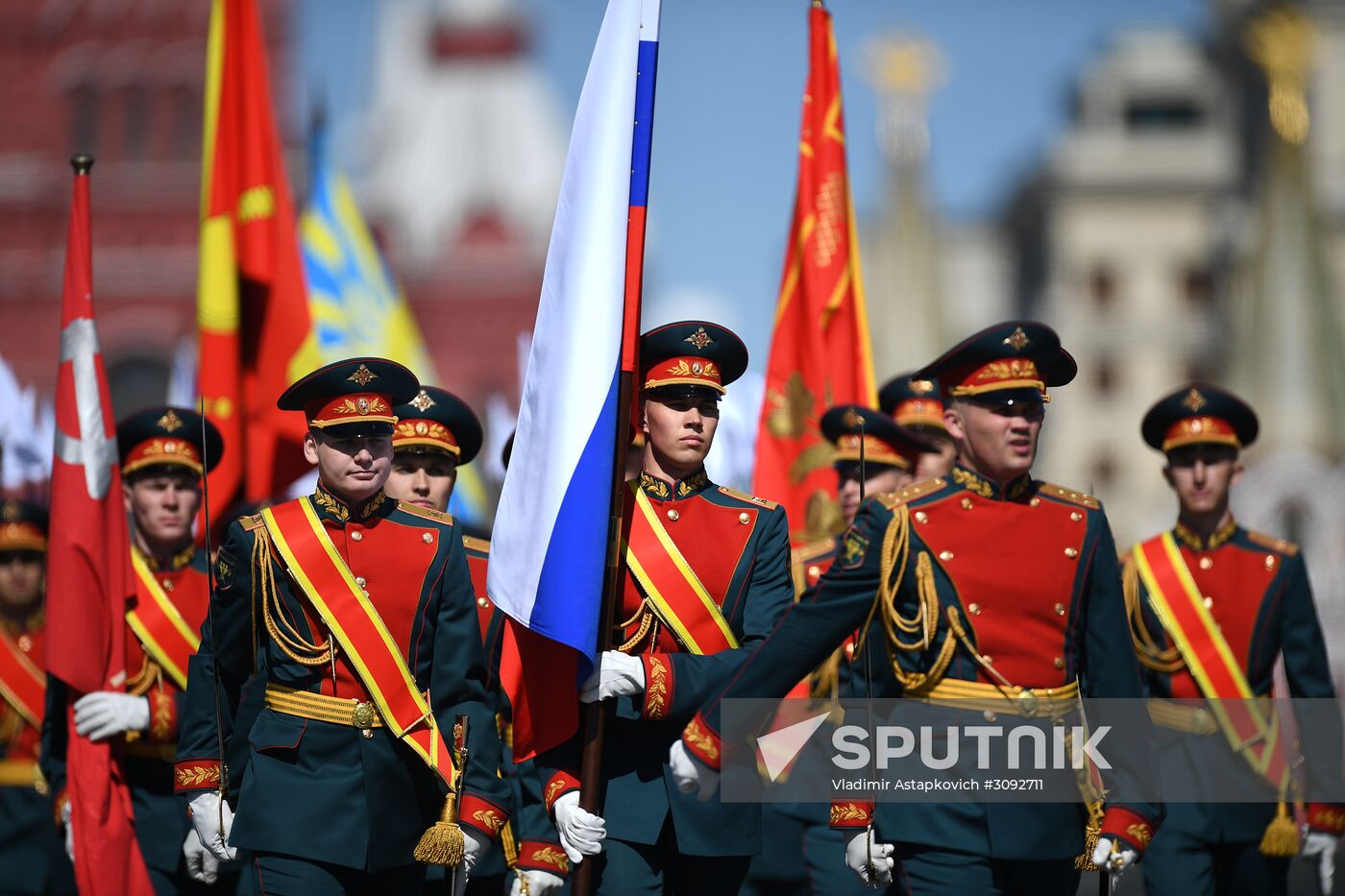 Dress rehearsal of military parade marking 72nd anniversary of Victory in Great Patriotic War