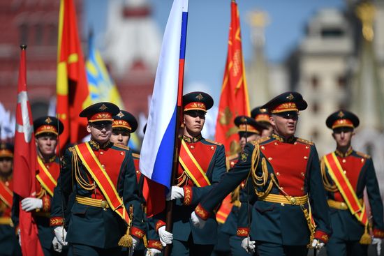 Dress rehearsal of military parade marking 72nd anniversary of Victory in Great Patriotic War