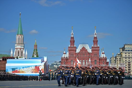 Dress rehearsal of military parade marking 72nd anniversary of Victory in Great Patriotic War