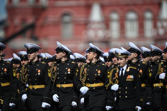 Dress rehearsal of military parade marking 72nd anniversary of Victory in Great Patriotic War