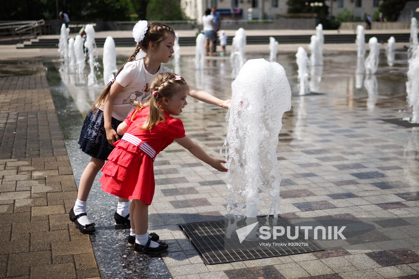 Fountains open in Krasnodar