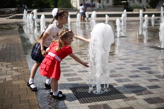 Fountains open in Krasnodar