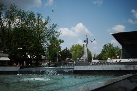 Fountains open in Krasnodar