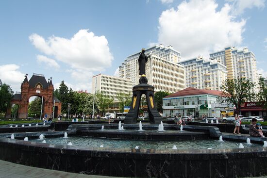 Fountains open in Krasnodar