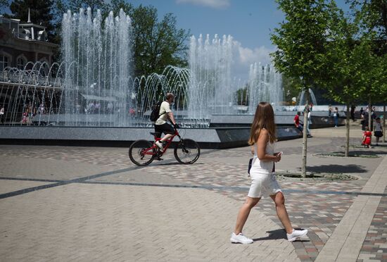 Fountains open in Krasnodar