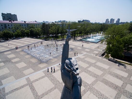 Fountains open in Krasnodar
