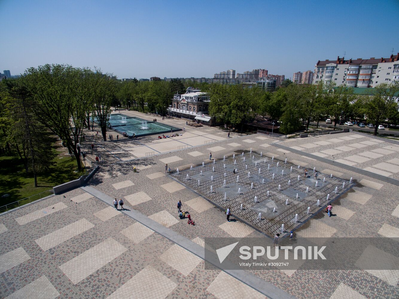Fountains open in Krasnodar