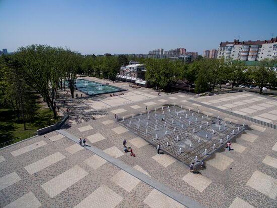 Fountains open in Krasnodar