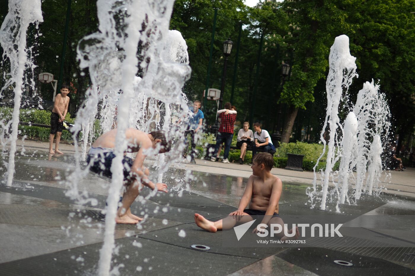 Fountains open in Krasnodar