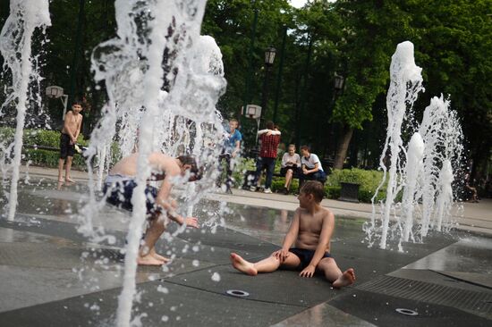 Fountains open in Krasnodar