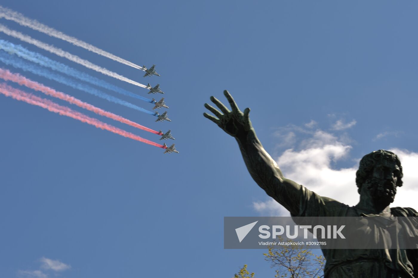 Dress rehearsal of military parade marking 72nd anniversary of Victory in Great Patriotic War