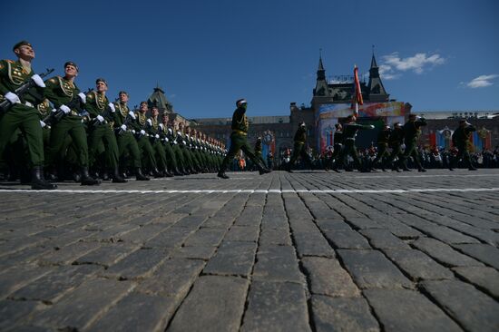 Dress rehearsal of military parade marking 72nd anniversary of Victory in Great Patriotic War