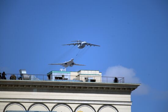 Dress rehearsal of military parade marking 72nd anniversary of Victory in Great Patriotic War