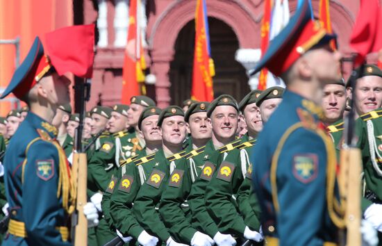 Dress rehearsal of military parade marking 72nd anniversary of Victory in Great Patriotic War