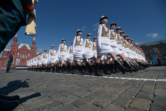 Dress rehearsal of military parade marking 72nd anniversary of Victory in Great Patriotic War