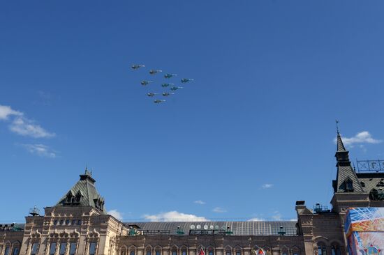 Dress rehearsal of military parade marking 72nd anniversary of Victory in Great Patriotic War
