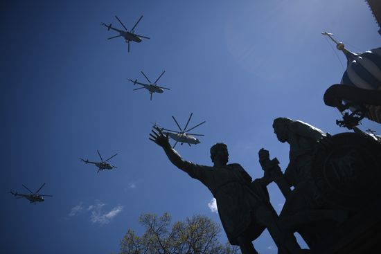 Dress rehearsal of military parade marking 72nd anniversary of Victory in Great Patriotic War