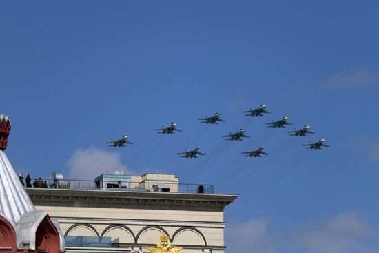 Dress rehearsal of military parade marking 72nd anniversary of Victory in Great Patriotic War