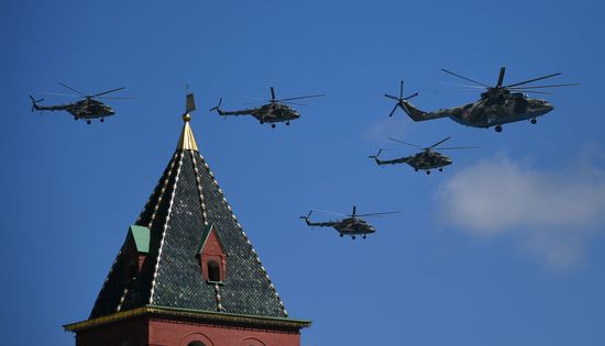 Dress rehearsal of military parade marking 72nd anniversary of Victory in Great Patriotic War
