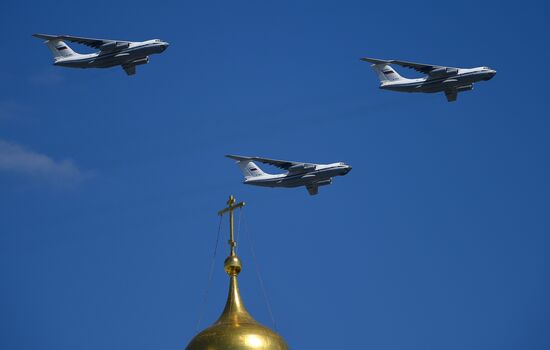 Dress rehearsal of military parade marking 72nd anniversary of Victory in Great Patriotic War