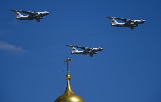 Dress rehearsal of military parade marking 72nd anniversary of Victory in Great Patriotic War